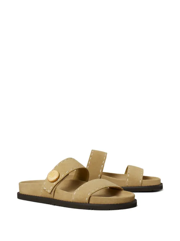 Romy Sport Leather Slides - Tory Burch