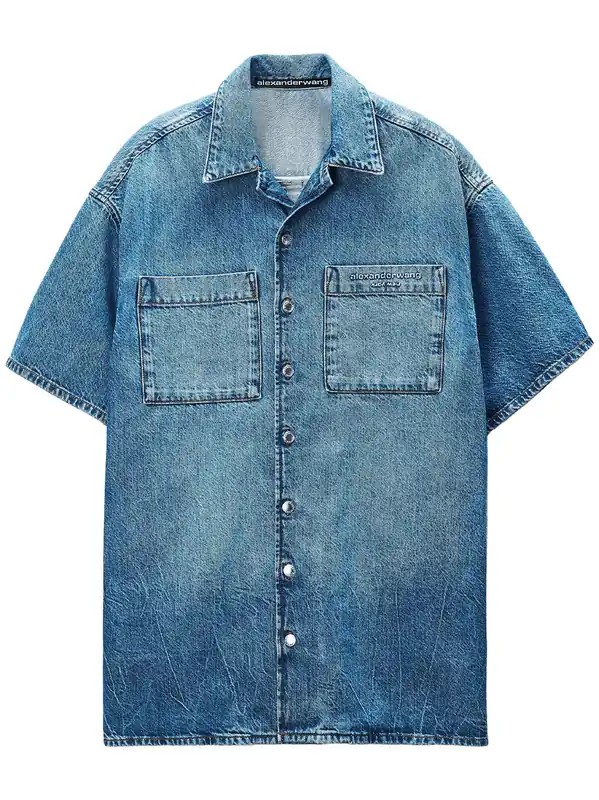 Boxy Denim Shirt Dress - Alexander Wang