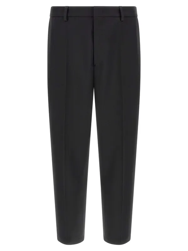 Technical Gabardine Trousers Pants Black - Jil Sander