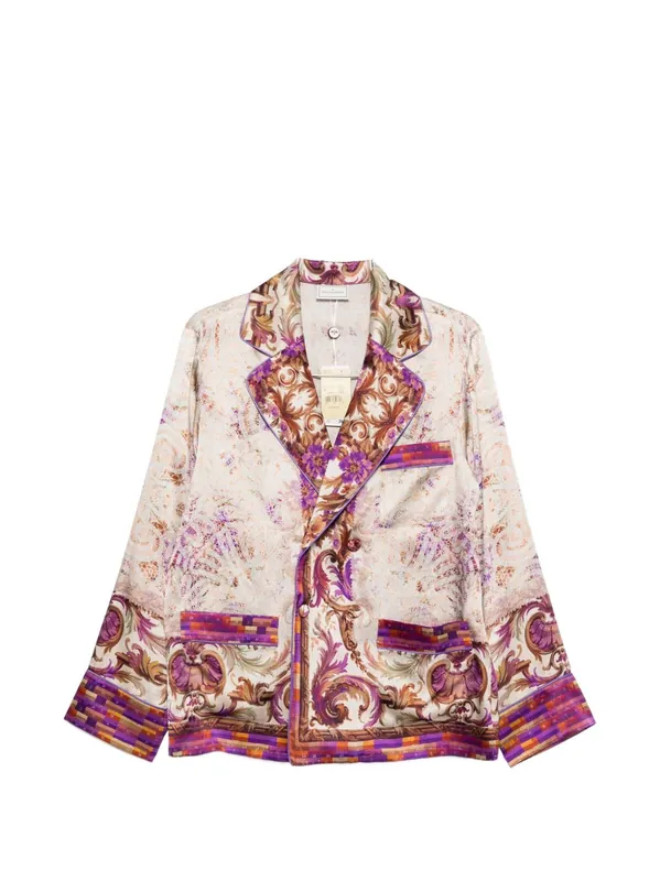 Printed Silk Jacket - Pierre Louis Mascia