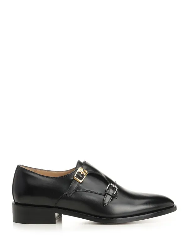 Double Monk Strap Pas Des Dieux Loafers Black - Valentino Garavani