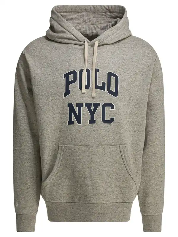 Hoodie With Logo Sweatshirts Grey - Polo Ralph Lauren