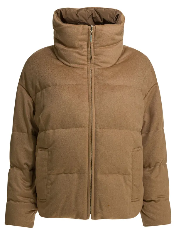 Reversible Short Down Jacket Jackets And Coats Brown - Max Mara The Cube