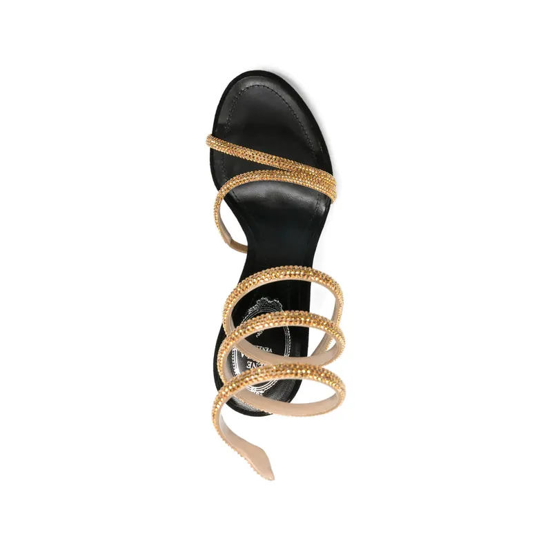 Shoes Gold, Black - René Caovilla
