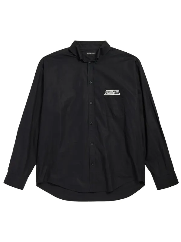 Masking Tape Large Fit Poplin Shirt - Balenciaga