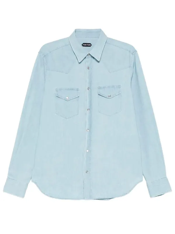 Denim Chambray Western Shirt - Tom Ford