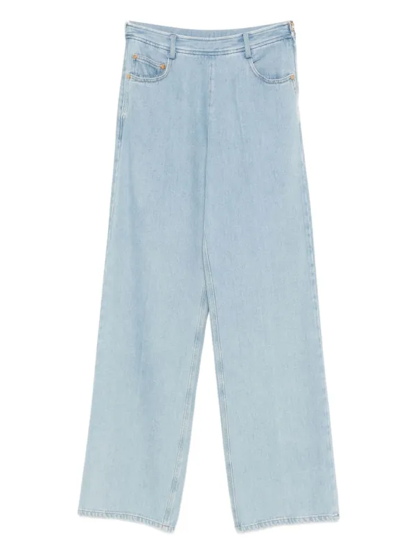 High-Waisted Denim Jeans