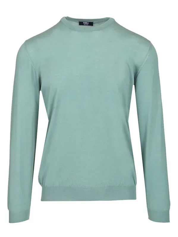 Long-Sleeved Sweater Knitwear Light Blue