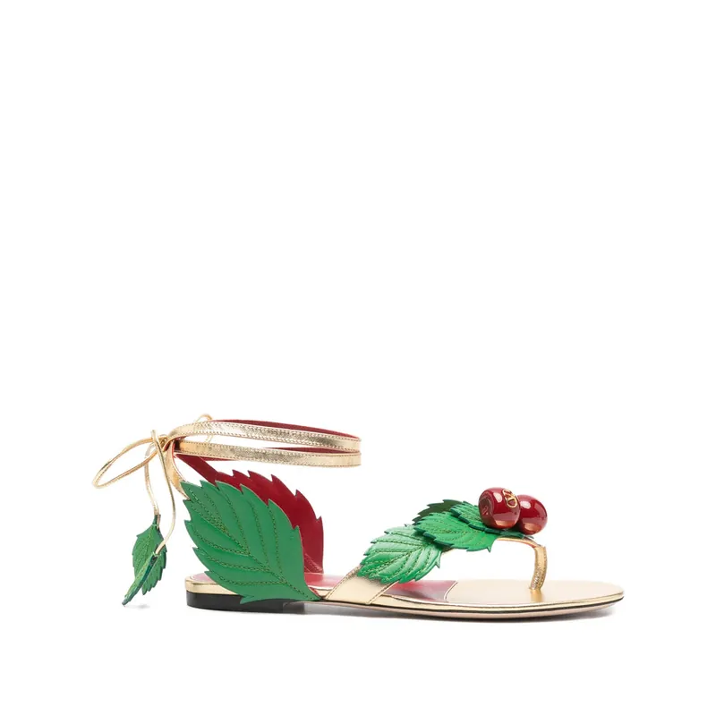Shoes Gold, Green - Valentino Garavani