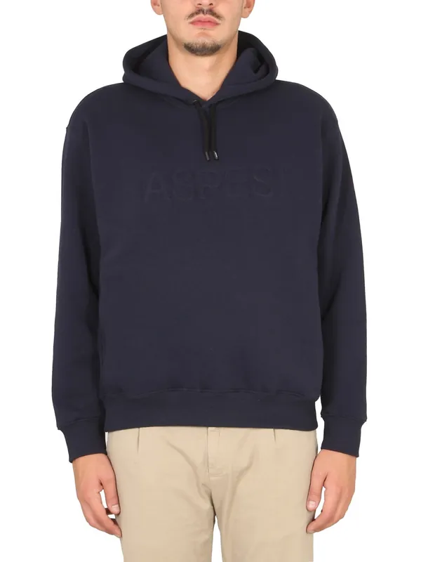 Sweatshirt With Logo And Hood - Aspesi