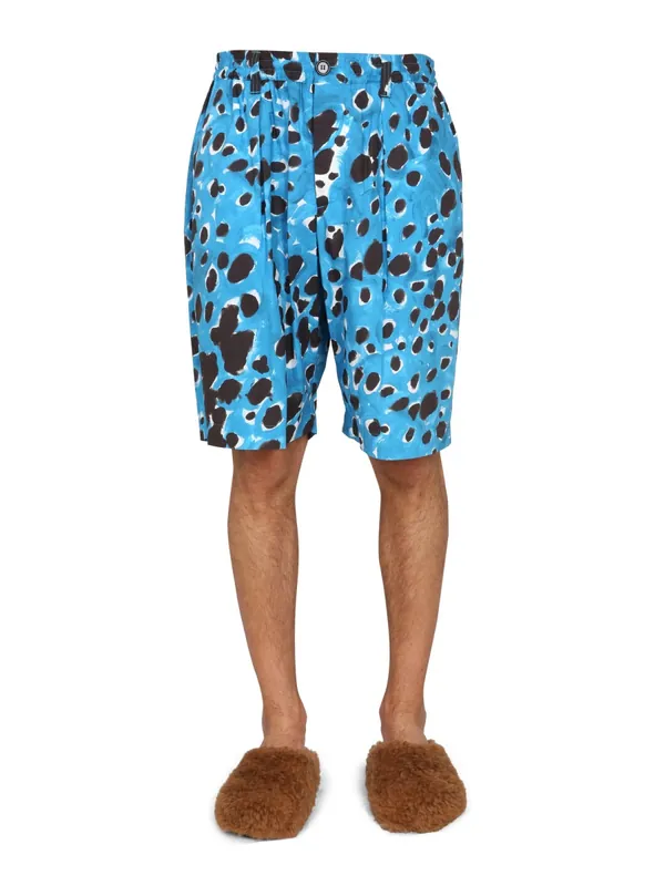Bermuda Shorts With Pop Dots Print - Marni