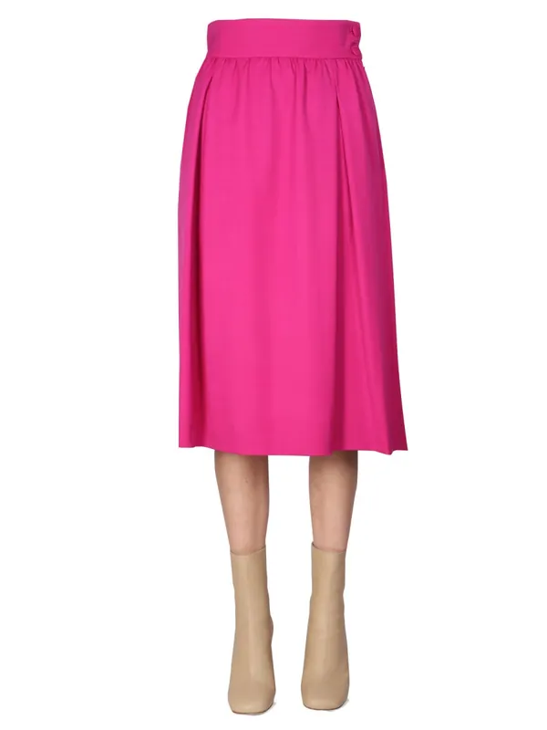 Flared Midi Skirt - Moschino