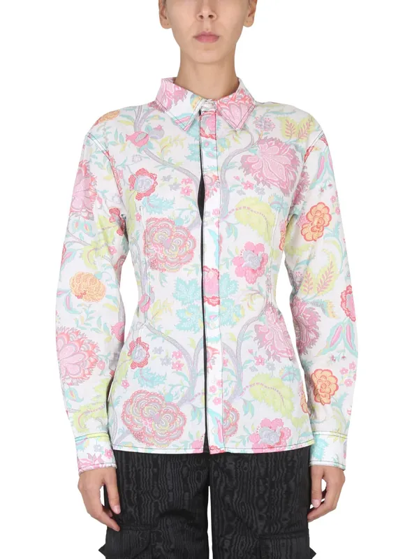 Floral Print Shirt - Marine Serre