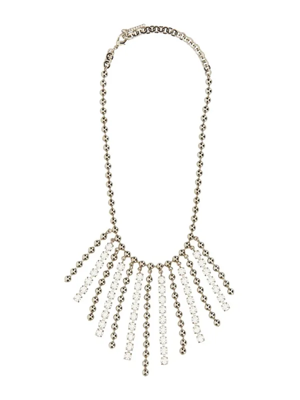 Collana In Cristallo E Catena Con Frange - Alessandra Rich