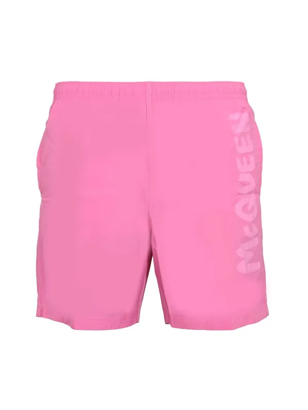 Logo Print Swimsuit - Alexander McQueen