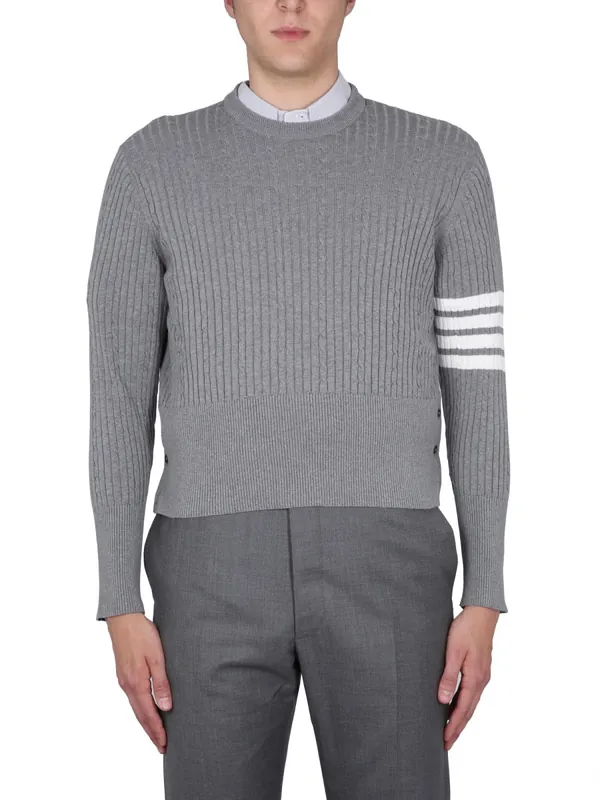 4 Bar Stripe Jersey - Thom Browne