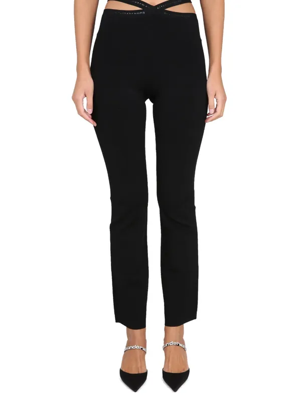 Cross Leggings With Logo - Alexander Wang