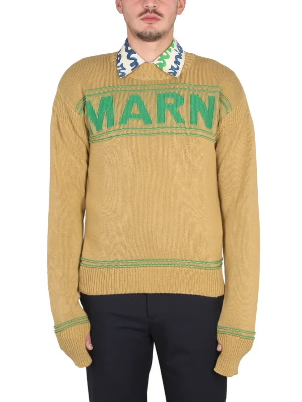 Knit Sweatshirt With Logo - Marni