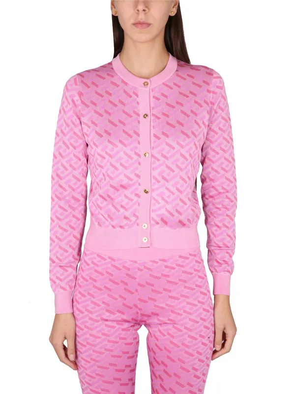 Jacquard Cardigan La Greca - Versace