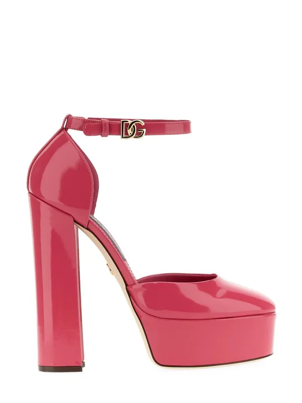 Glossy Leather Platform Pumps - Dolce & Gabbana