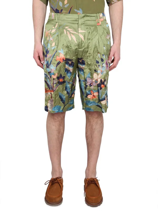 Bermuda Shorts With Floral Print - Etro