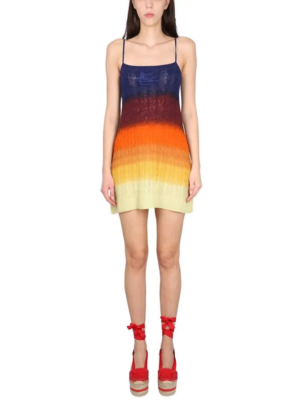 Shaded Wool Mini Dress - Etro
