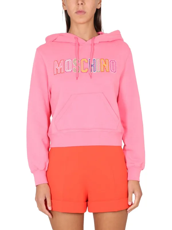 Logo Crochet Sweatshirt - Moschino