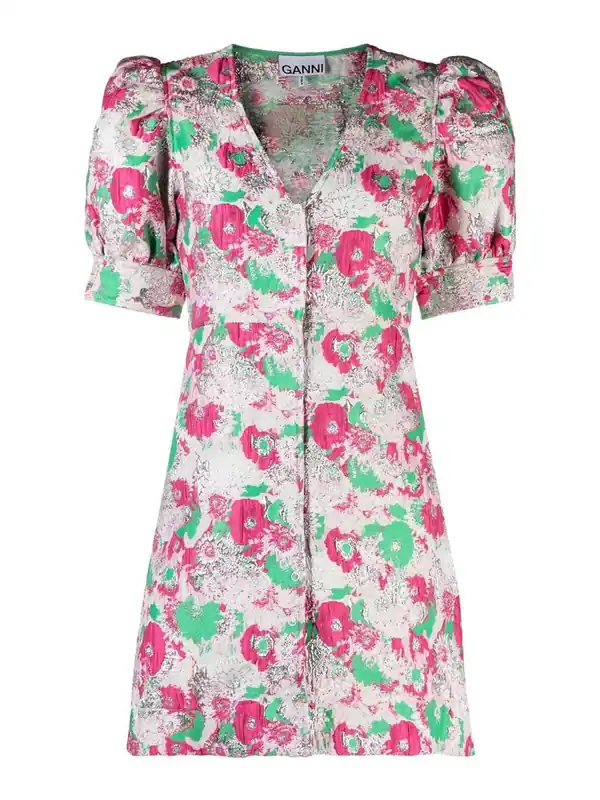 3 D Jacquard Mini Dress - Ganni