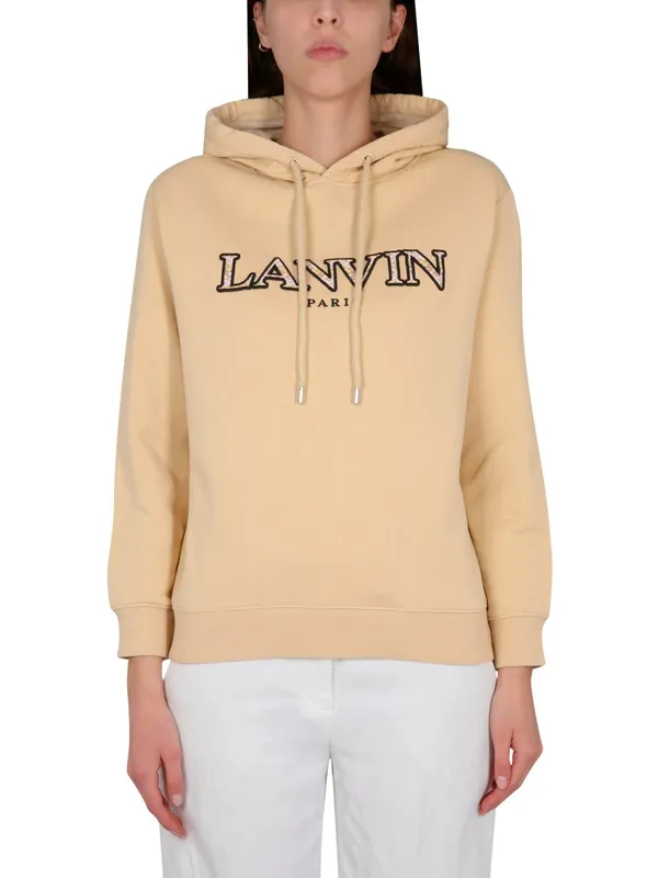 Sweatshirt With Logo Embroidery - Lanvin
