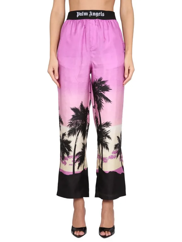Pants With Sunset Print - Palm Angels