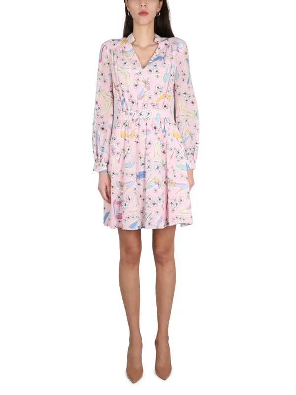 "Heels And Flowers" Dress - Moschino