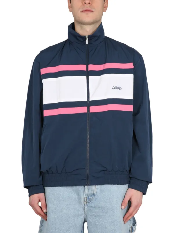 Jacket With Logo Embroidery - Drole De Monsieur