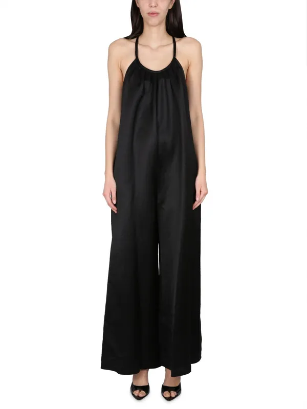 Wide Satin Jumpsuit - Alysi