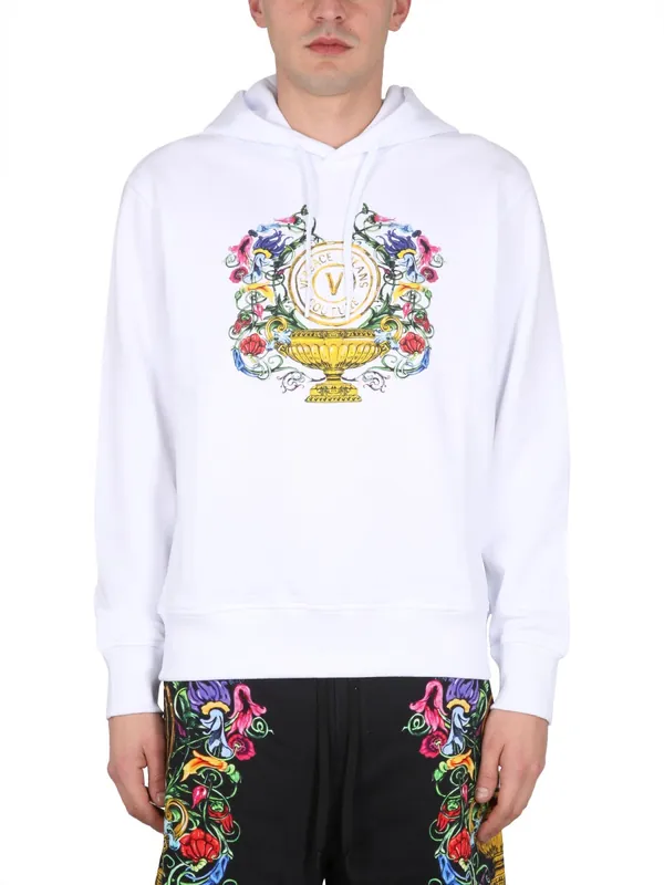 Sweatshirt With Logo Print - Versace