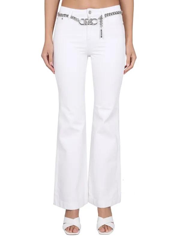 Pants With Logo Belt - Michael Kors