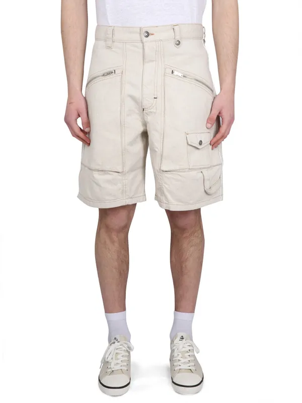 Peio Denim Bermuda Shorts - Isabel Marant