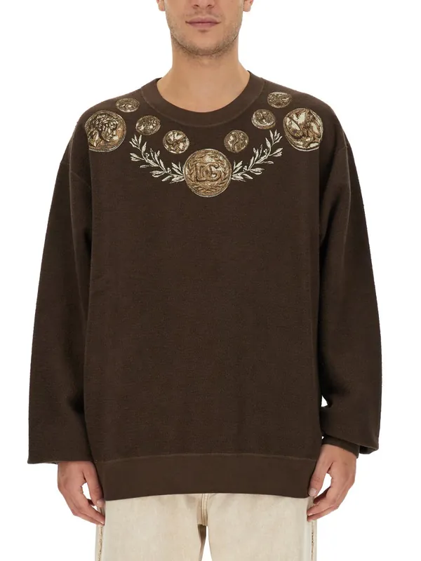 Coin Print Sweatshirt - Dolce & Gabbana
