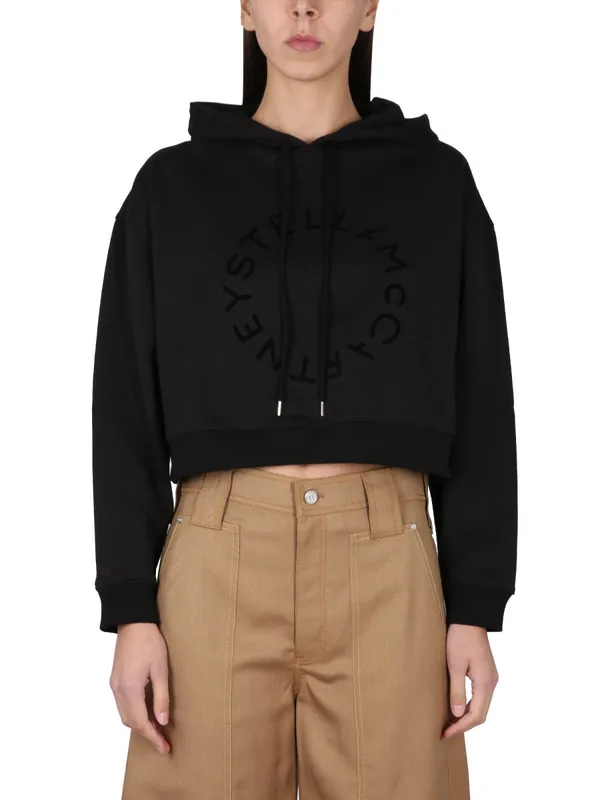 Cropped Sweatshirt With Logo - Stella McCartney