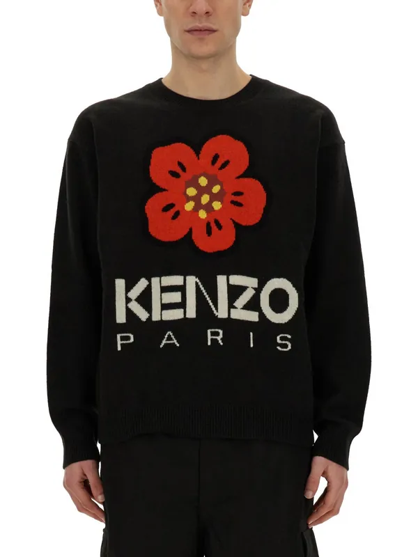 Jersey With Embroidery Boke Flower - Kenzo