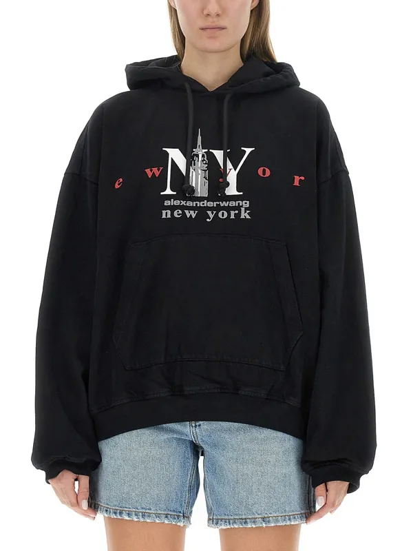 Sweatshirt With Logo - Alexander Wang