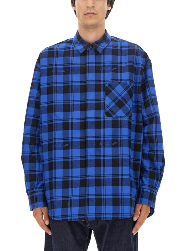 Check Print Shirt - Off-White