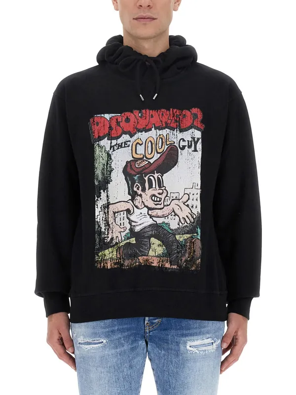 Sweatshirt With Logo Print - Dsquared2