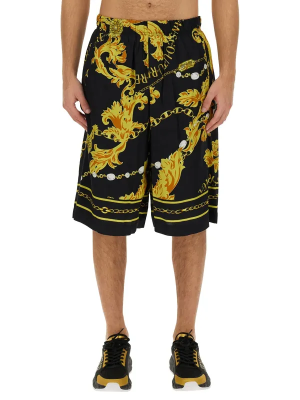 "Chain Couture" Bermuda Shorts - Versace
