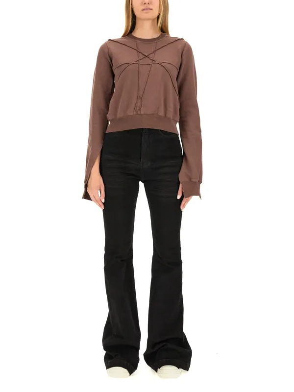 Cropped Sweatshirt - Rick Owens DRKSHDW