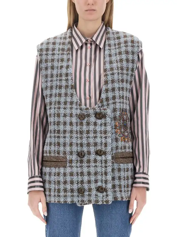 Houndstooth Over Vest - Etro