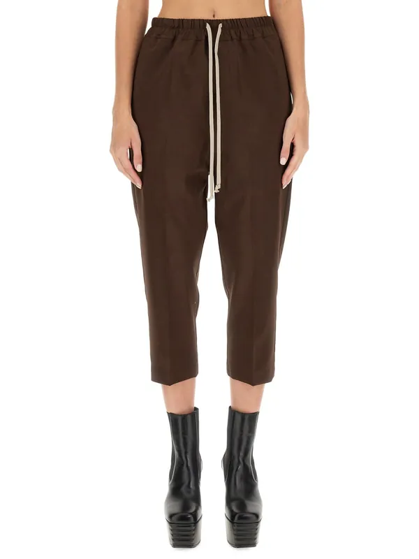 Drawstring Astaires Cropped Pants - Rick Owens