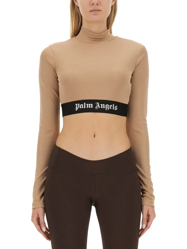 Cropped Top With Logo - Palm Angels