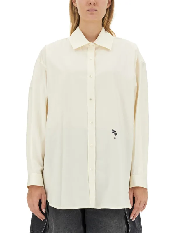 Shirt With Embroidered Logo - Palm Angels