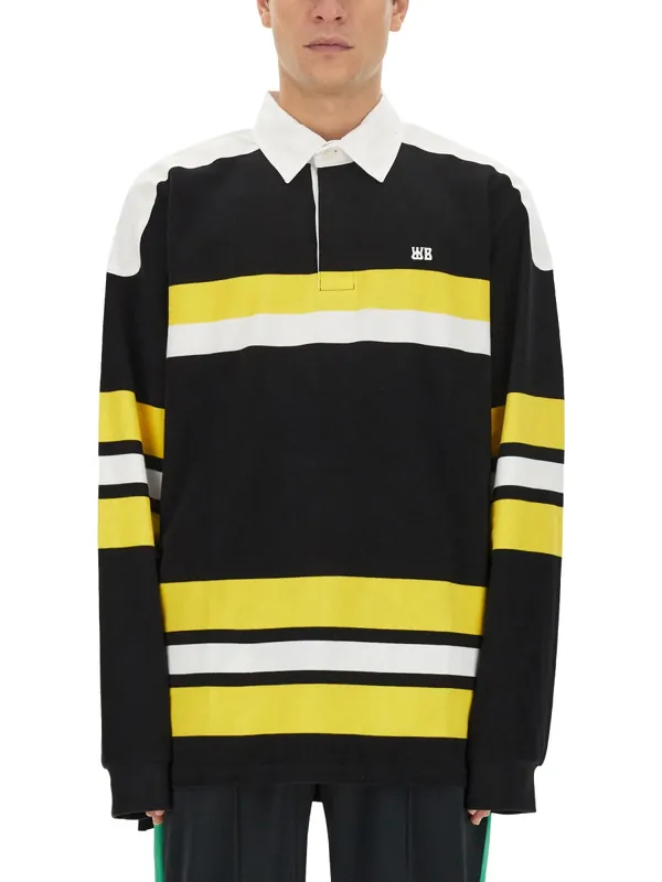 Polo Shirt With Stripe Pattern - Wales Bonner