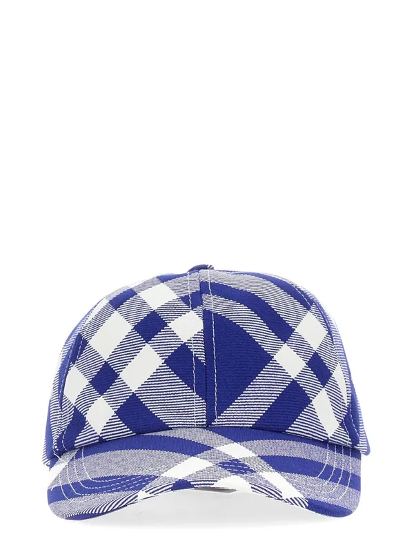 Baseball Cap With Tartan Pattern - Burberry